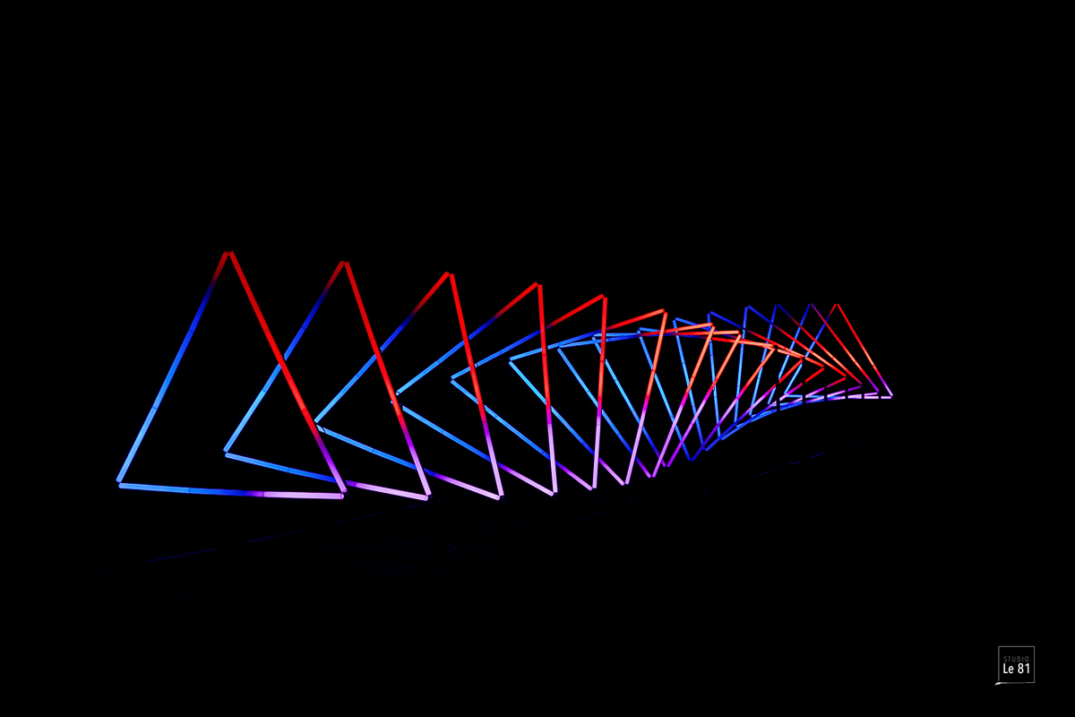 Illusion géométrique vue de côté — le développé tridimensionnel